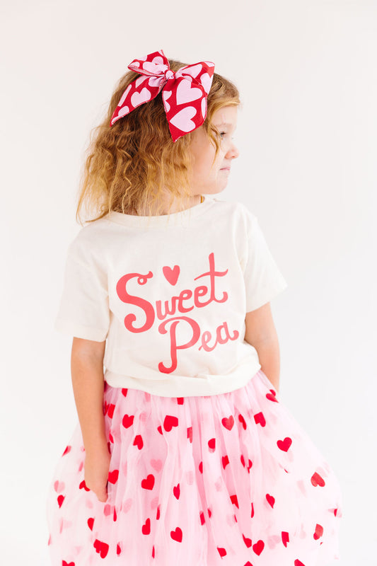 Red & Pink Hearts Oversized Bow