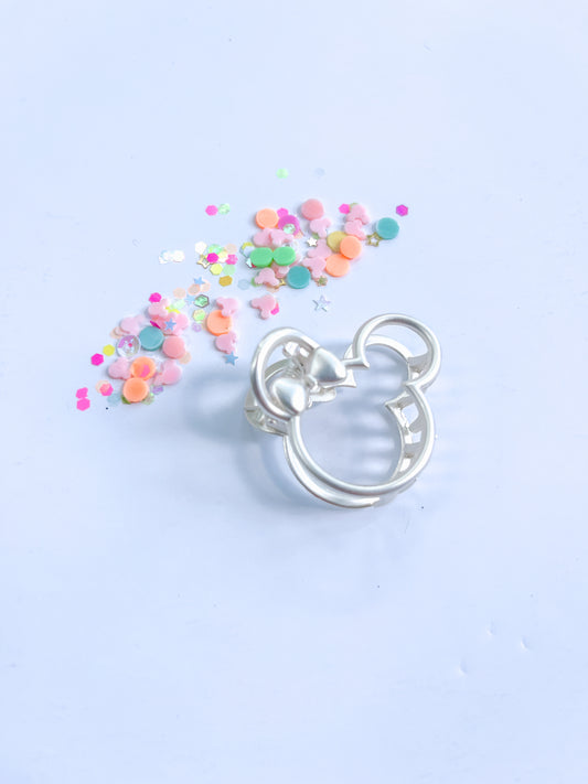 Small Silver Minnie Claw Clip
