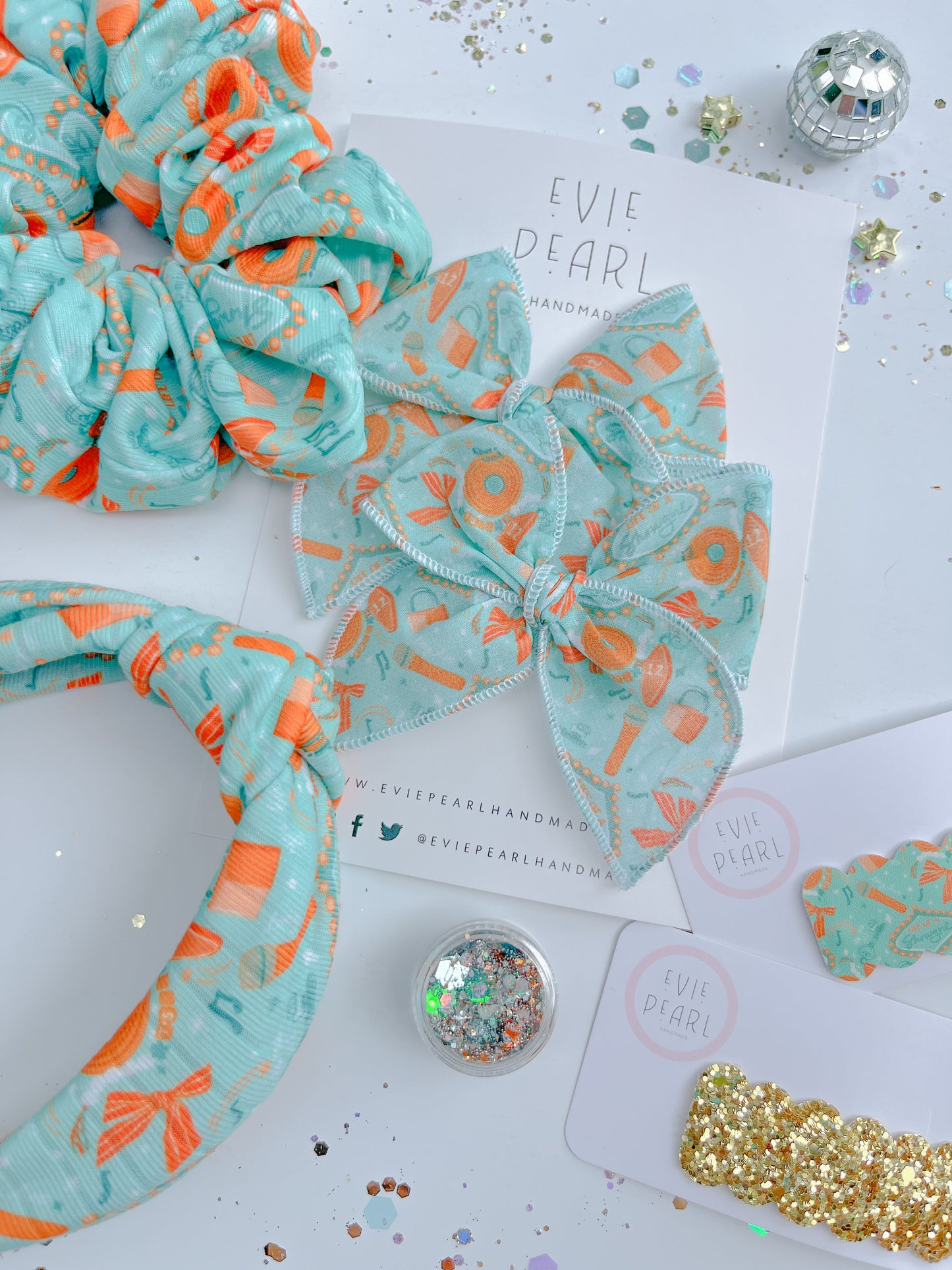 Showgirl Teal Orange & Silver Hair Glitter Gel for Girls