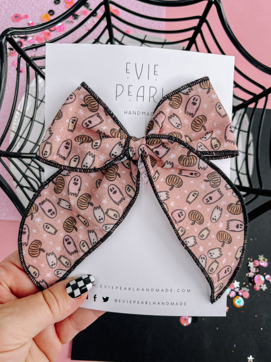 Pink Ghost Oversized Bow