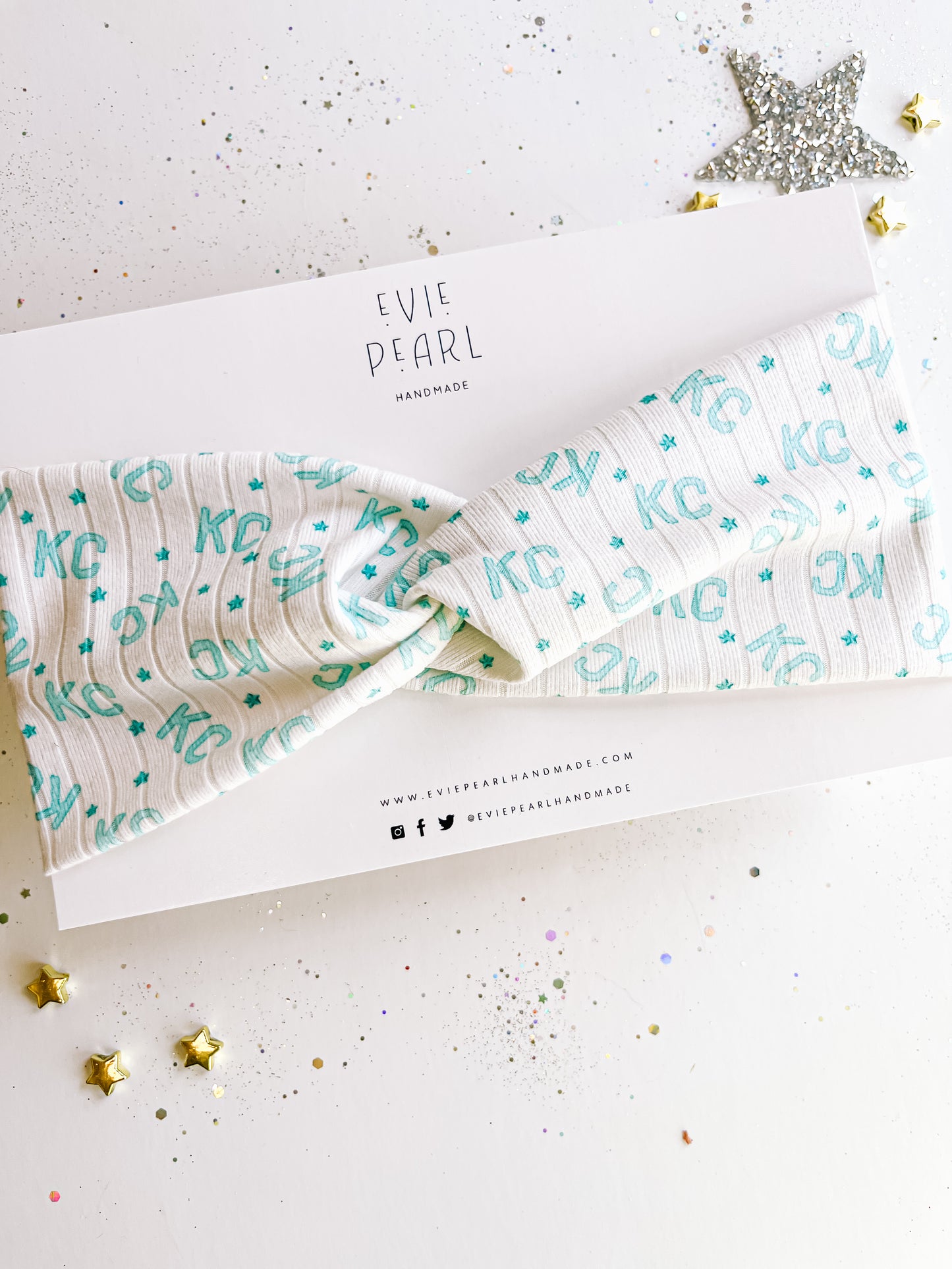 Teal KC Current Twisted Turban