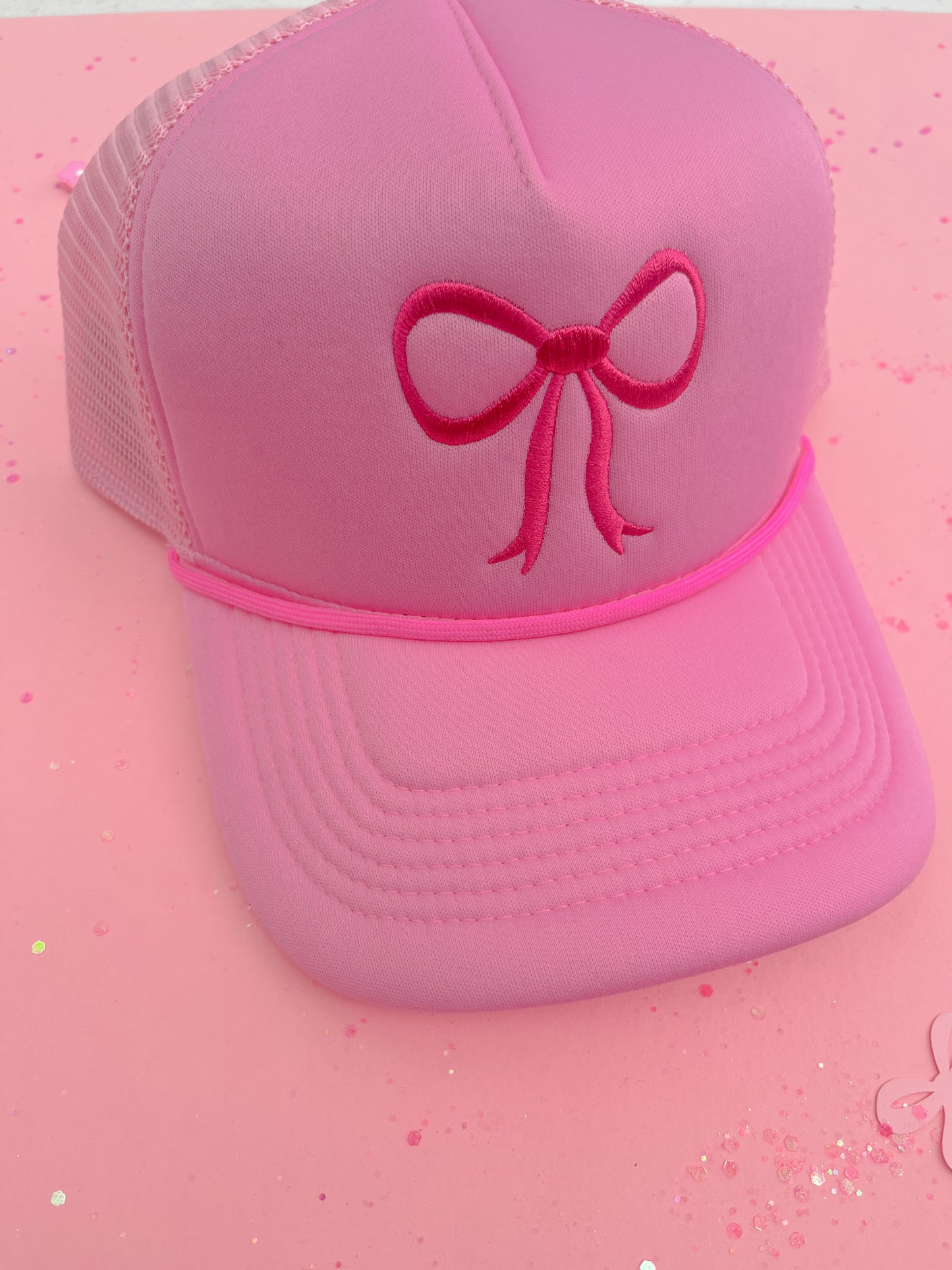 Pink Bow Trucker Hat