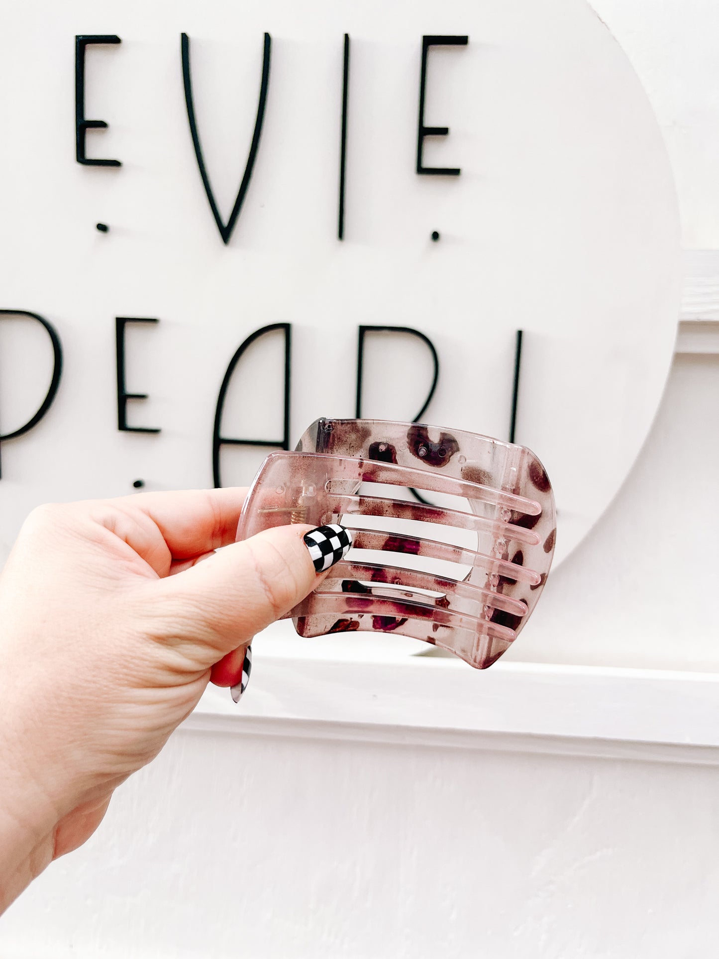 Plum Tortoise Shell Flat Medium Claw Clip