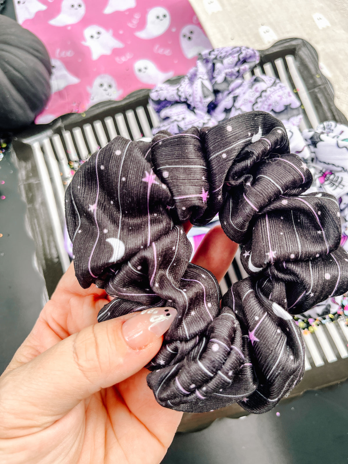 Spooky Halloween Regular Sized Scrunchy for Girls & Women