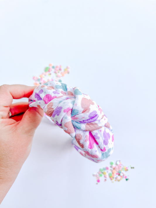 Whimsical Mouse Head Knotted Headband