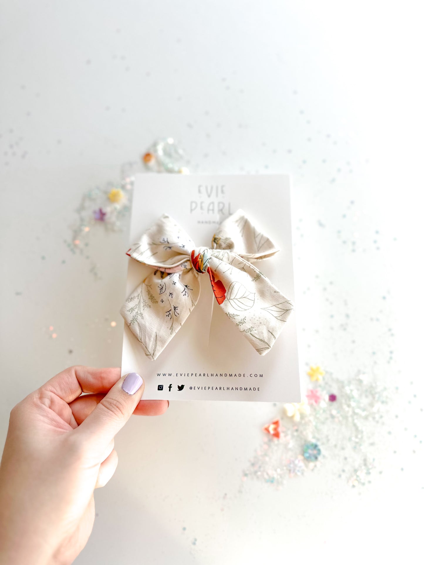 Fall Floral Large Pinwheel Bow