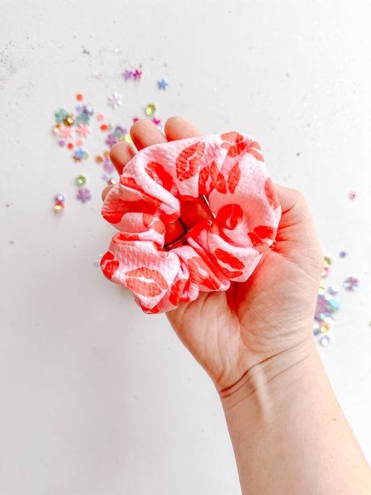 Pink Lips Girl’s Scrunchy