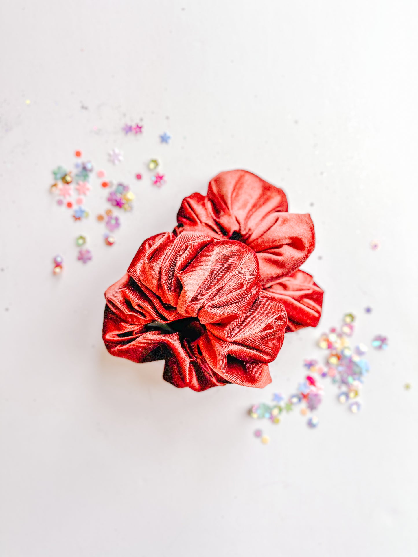 Rust Velvet Oversized Scrunchy