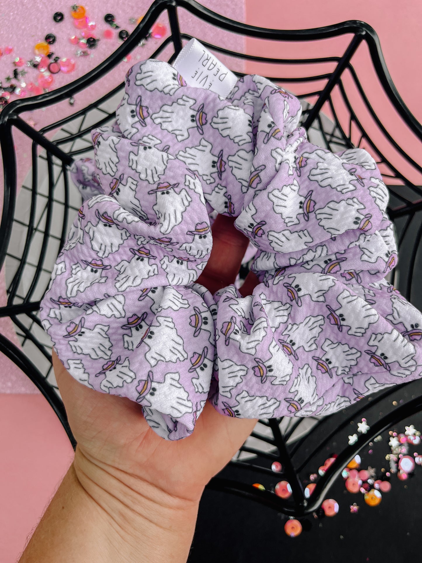 Pink| Cowboy Ghost Regular Scrunchy
