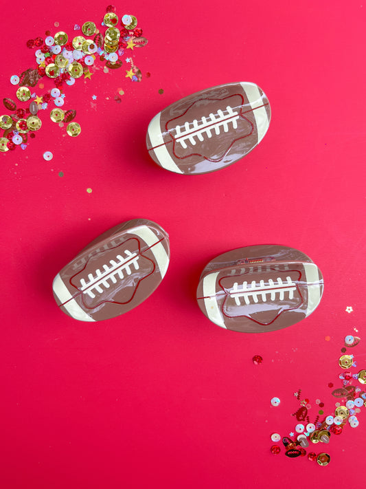 Football Medium Claw Clip for Girls & Women