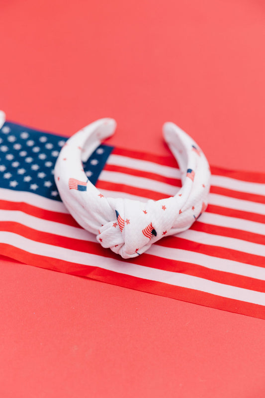 USA Flag Knotted Headband