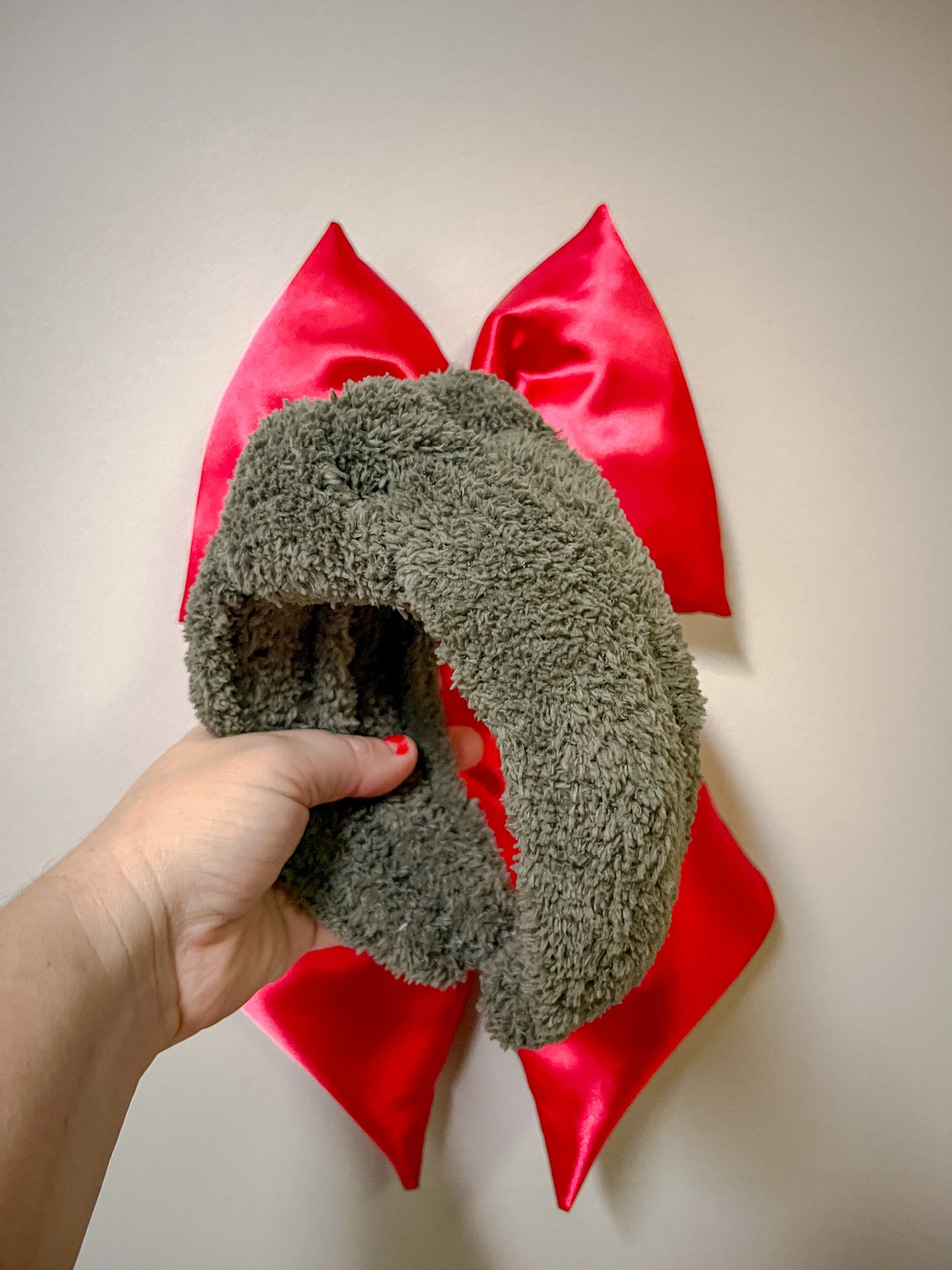 Brown Sherpa Knotted Headband for Girls & Women