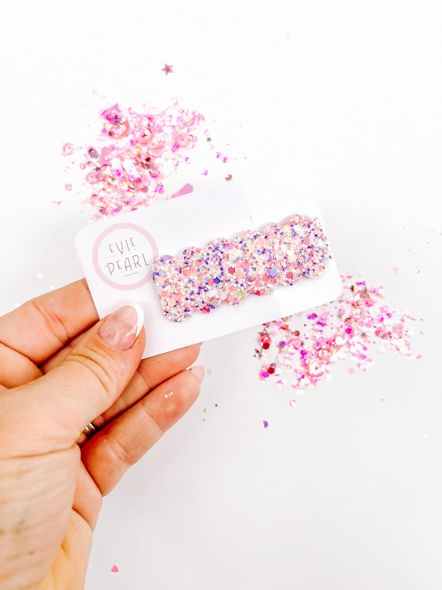 Princess Glitter Single Snap Clip