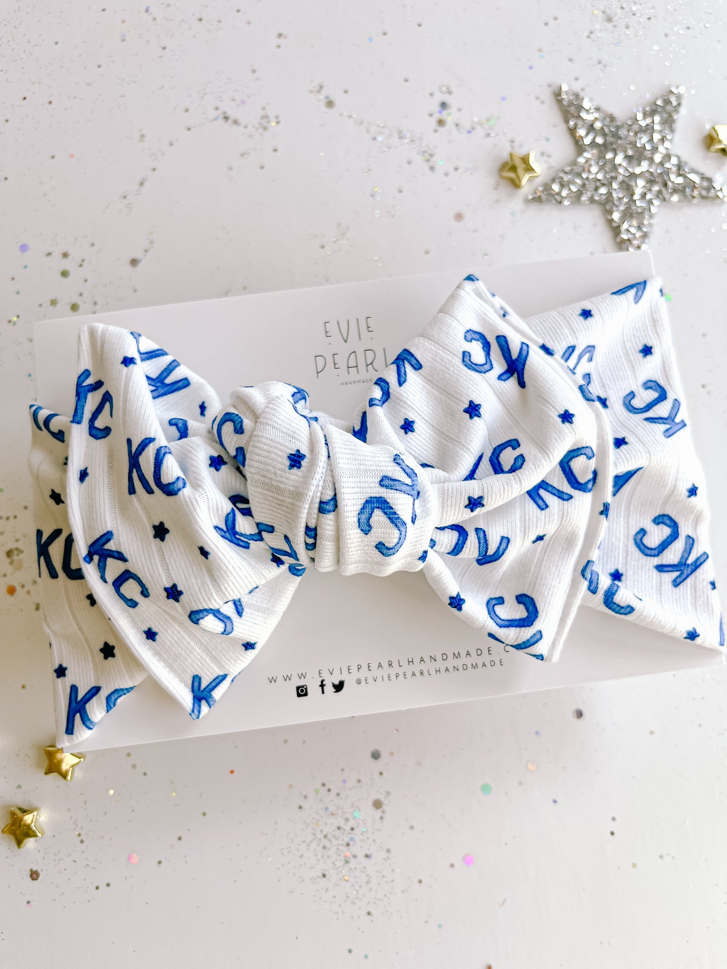 Navy KC Sporting Baby Bow Turban