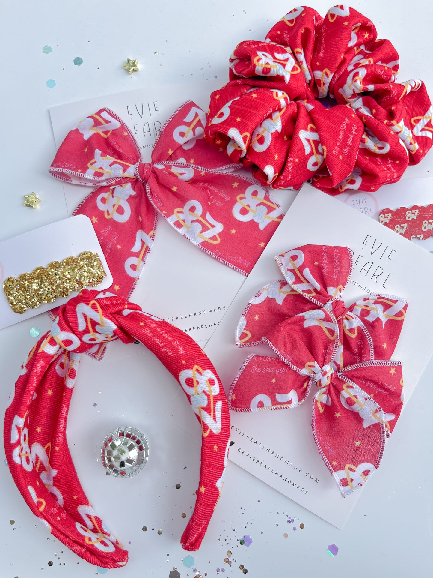 Red 87 Ring It’s A Love Story Say Yes Knotted Headband for Girls & Women