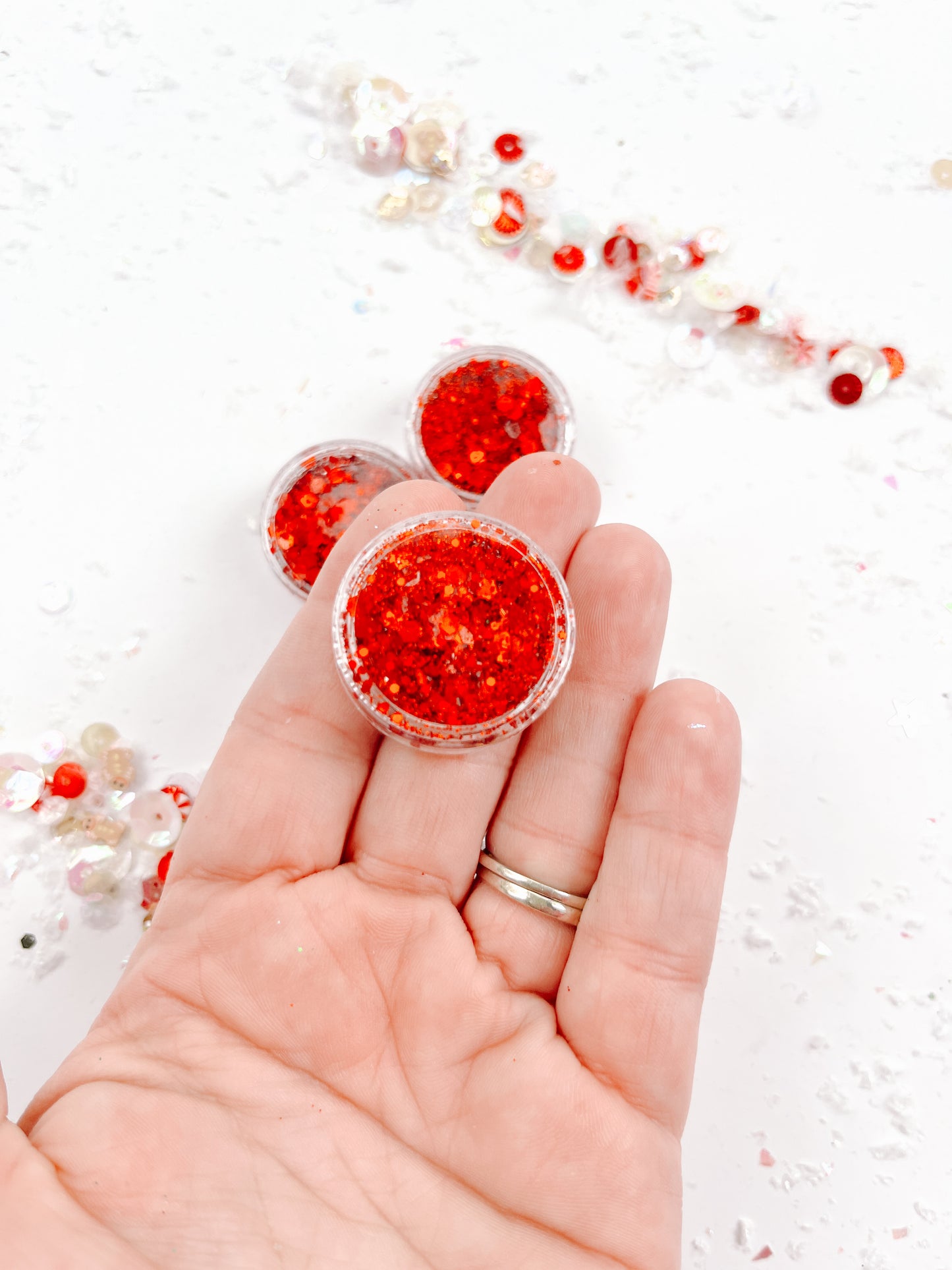 Red Sparkle Hair Glitter Gel