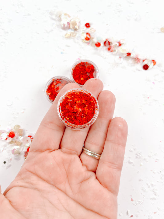 Red Sparkle Hair Glitter Gel