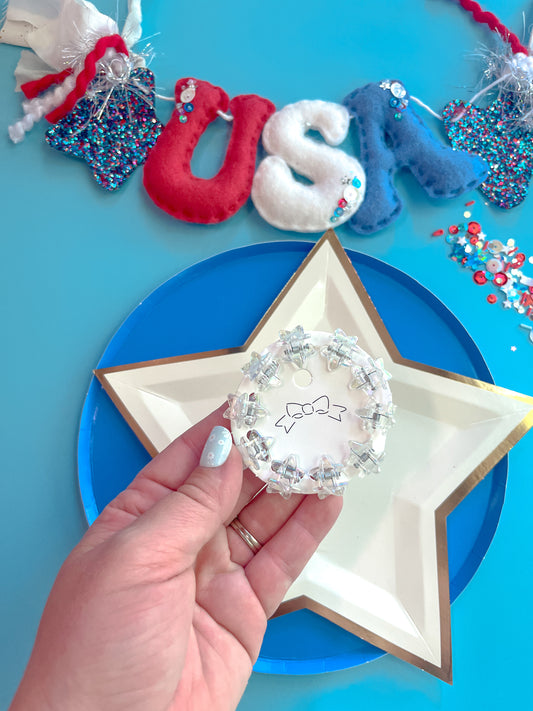 Mini Iridescent Star Claw Clips