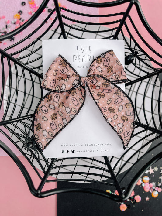 Pink Ghost Oversized Bow