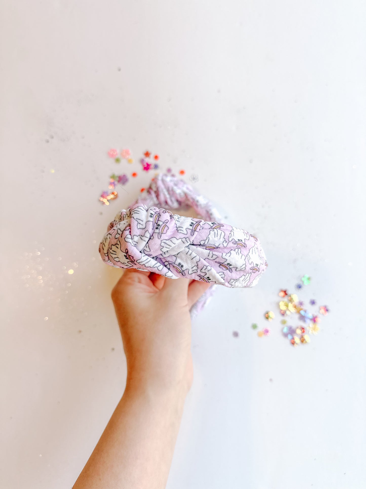 Lilac Cowboy Ghosts Knotted Headband