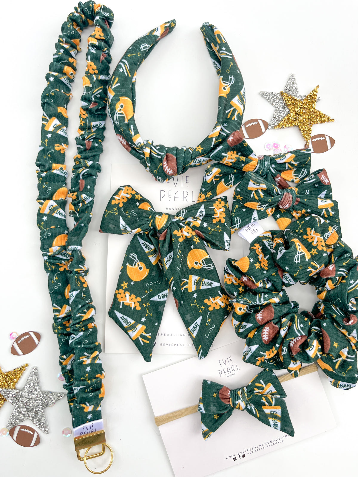 Green Bay Packers Hair Accessories | Bows, Scrunchies & Headbands