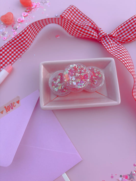 Cupid Pink Hearts Glitter Sparkle Hair Glitter