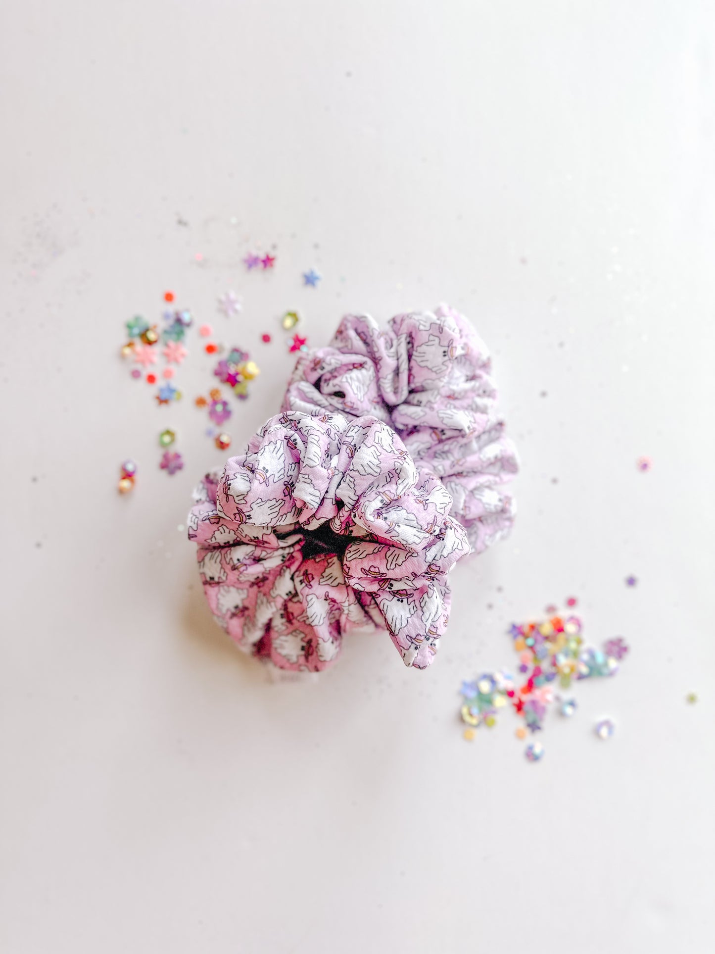Lilac Cowboy Ghosts Oversized Scrunchy