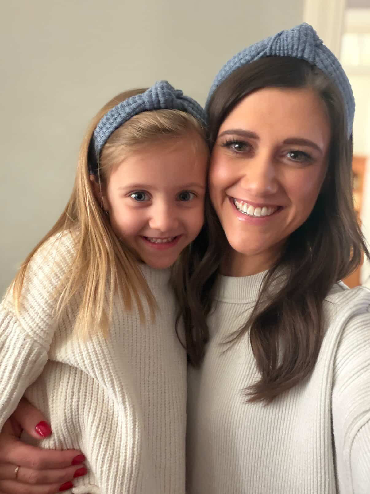 Blue Waffle Knotted Headband for Girls & Women