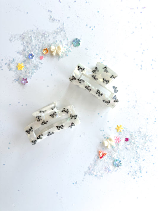 Black Bows Claw Clip