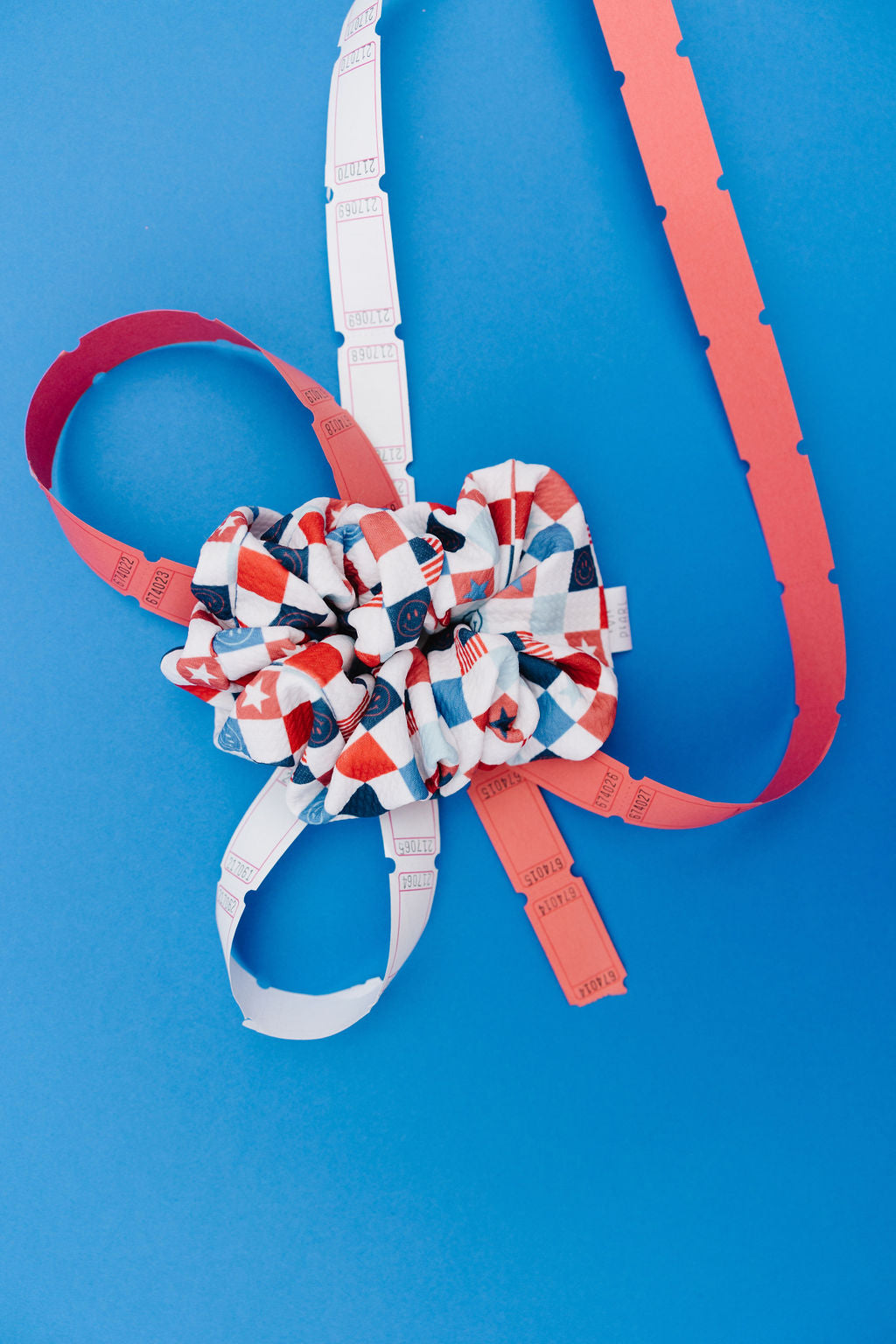USA Checkered Regular Scrunchy