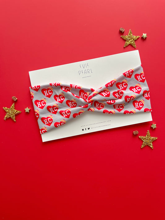 Gray Heart KC Twisted Turban for girls and women