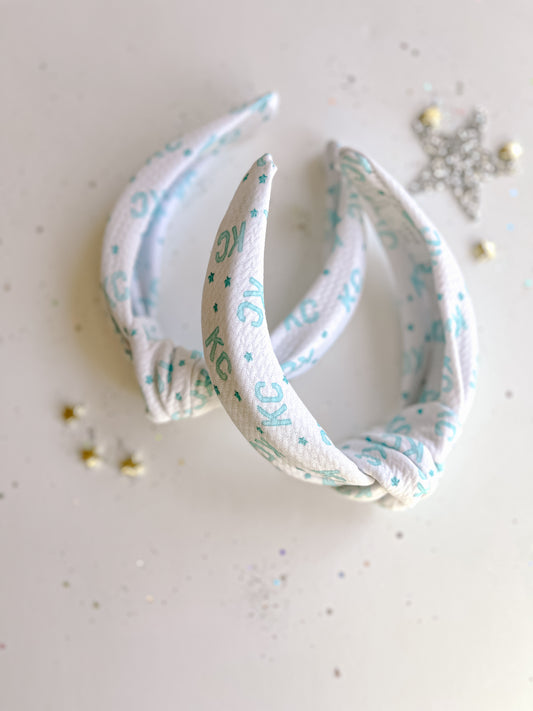 Teal KC Current Knotted Headband