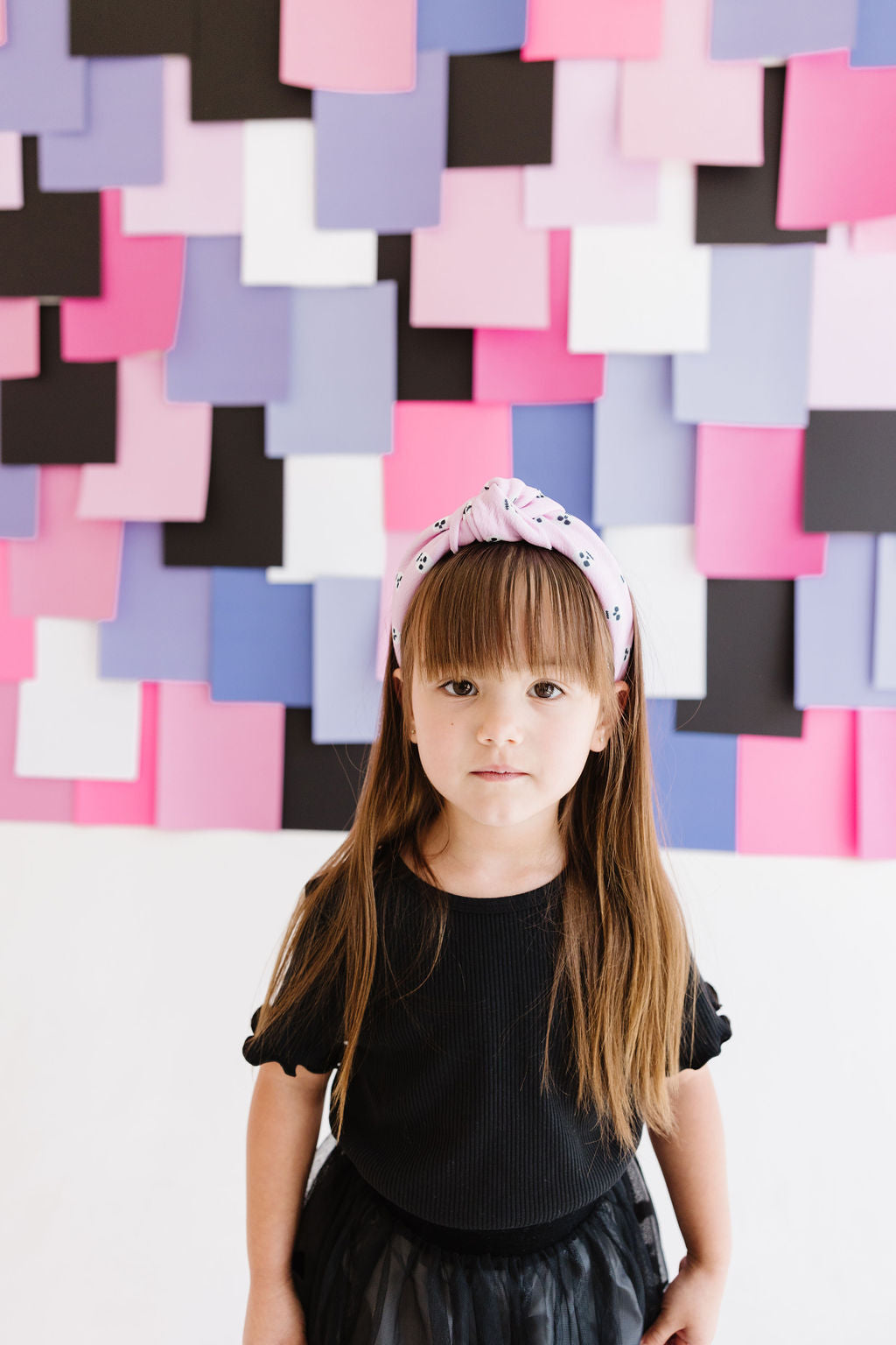 Black|Orange|Purple|Lilac Stripes Knotted Headband for Girls & Women
