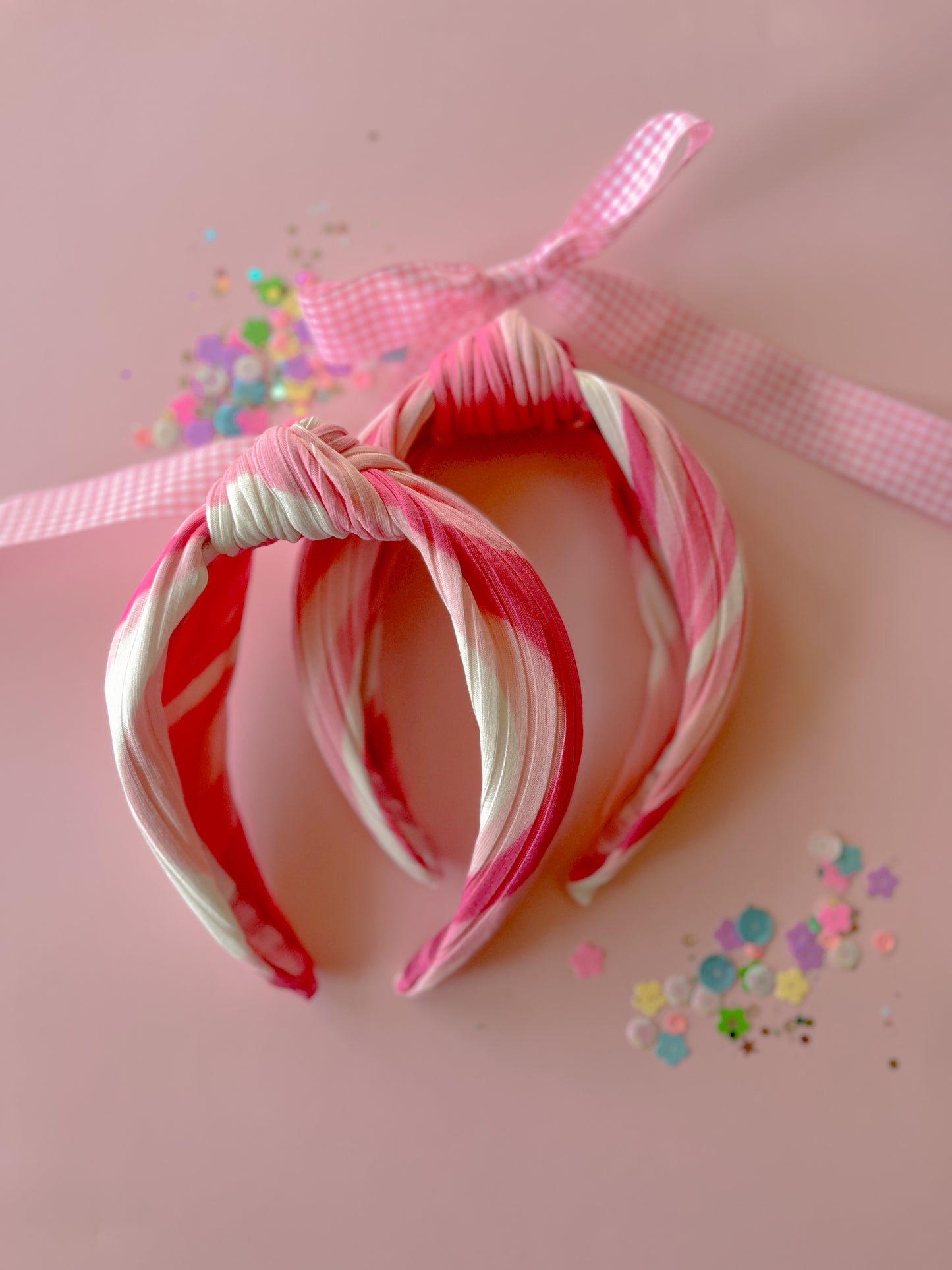 Pink Swirl Knotted Headband