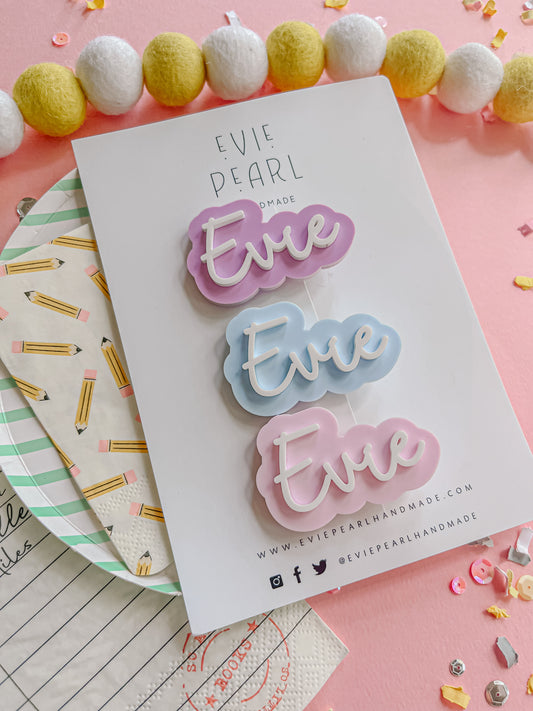 PREORDER: Personalized Medium Name Hair Clip