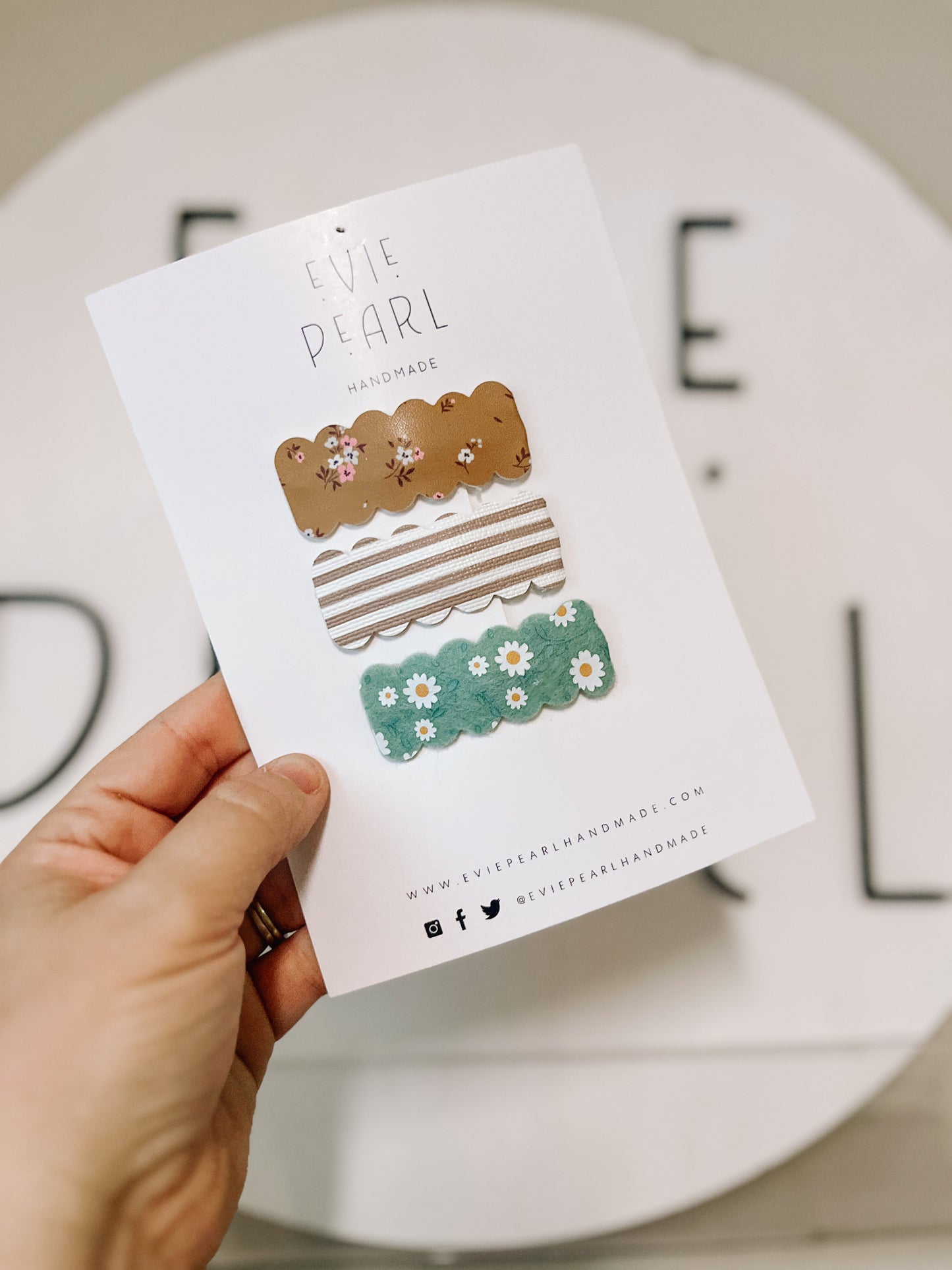 Fall floral snap clip set
