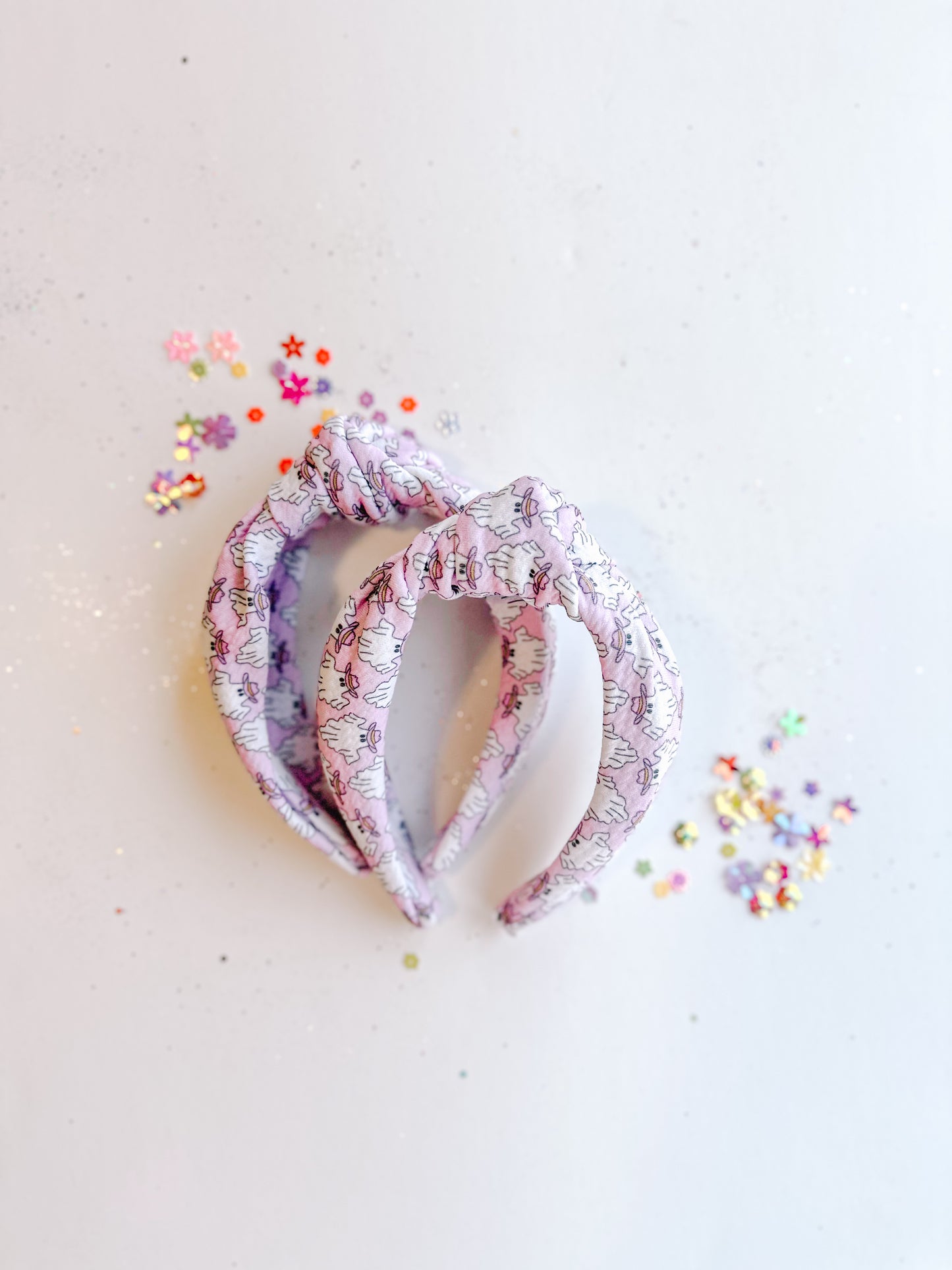 Lilac Cowboy Ghosts Knotted Headband