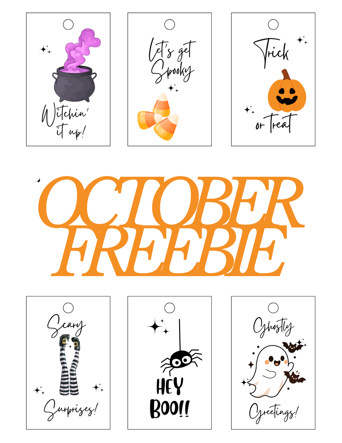 SUBSCRIBERS ONLY- Halloween Gift Tag Freebie