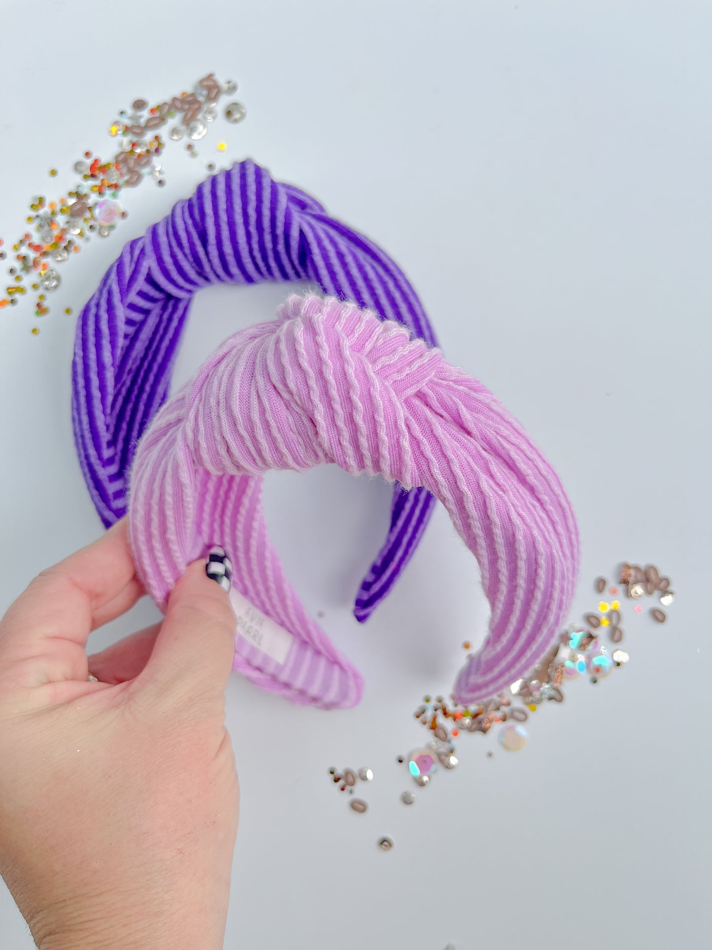 Purple Ribbed Knotted Headband for girls & women