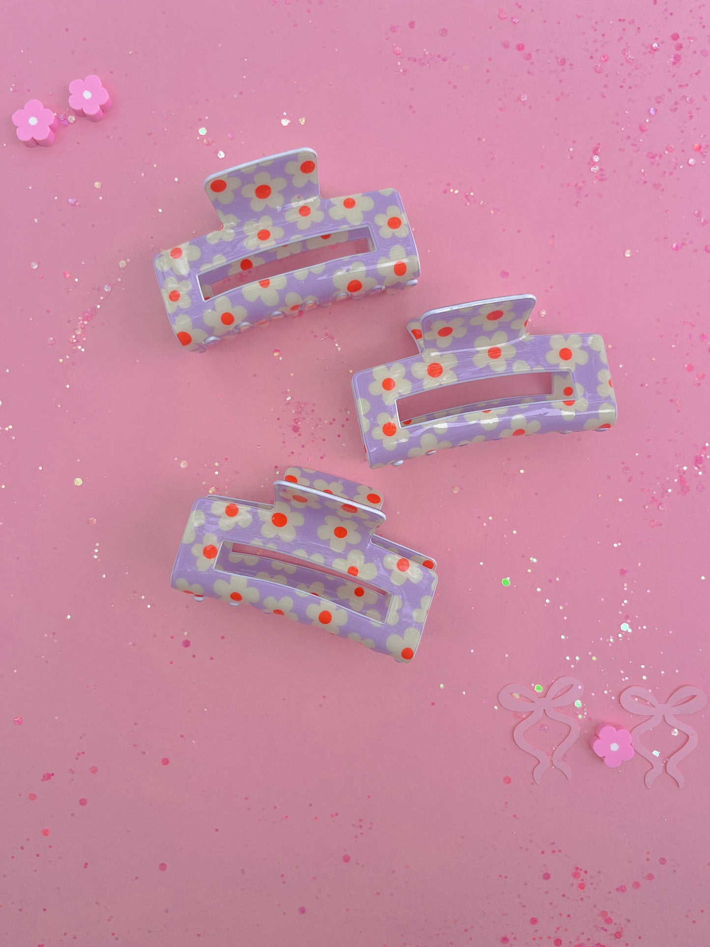 Lilac Daisy Claw Clip