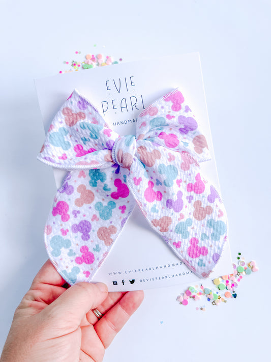 Pastel Mouse Oversized Bow