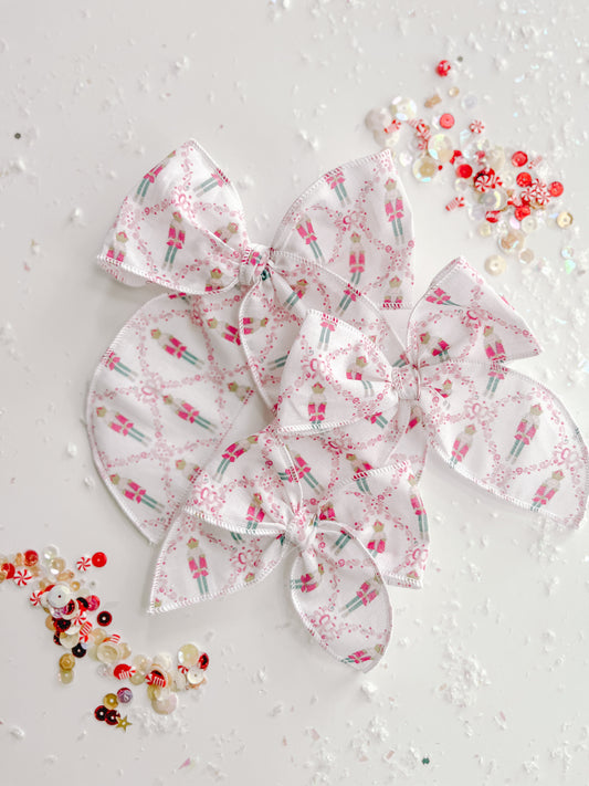 White Nutcracker Bow