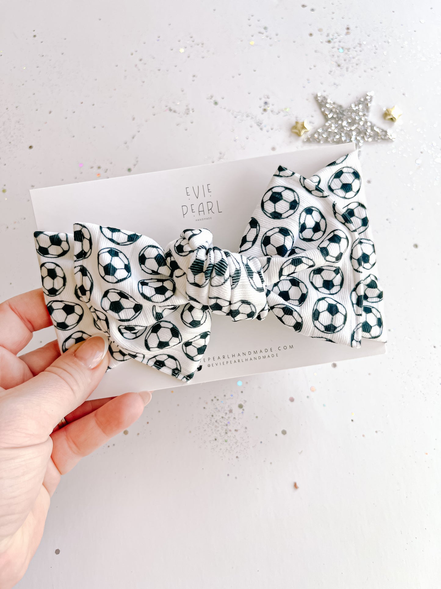 Soccer Baby Bow Turban