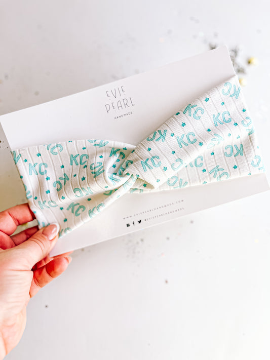 Teal KC Current Twisted Turban