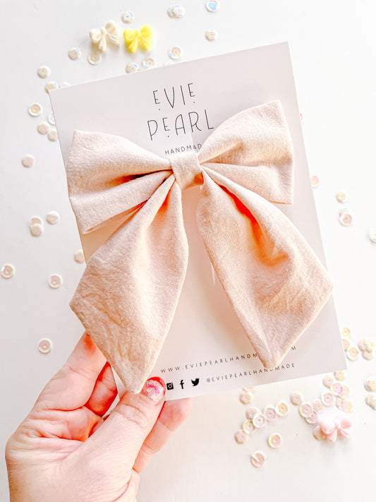Ballet Pink Medium Sailor Bow