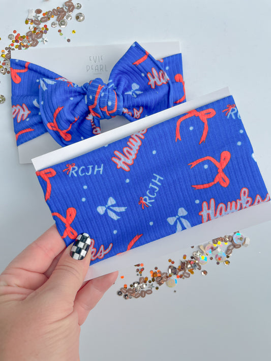 KU Rockchalk Jayhawk Baby Bow Turban