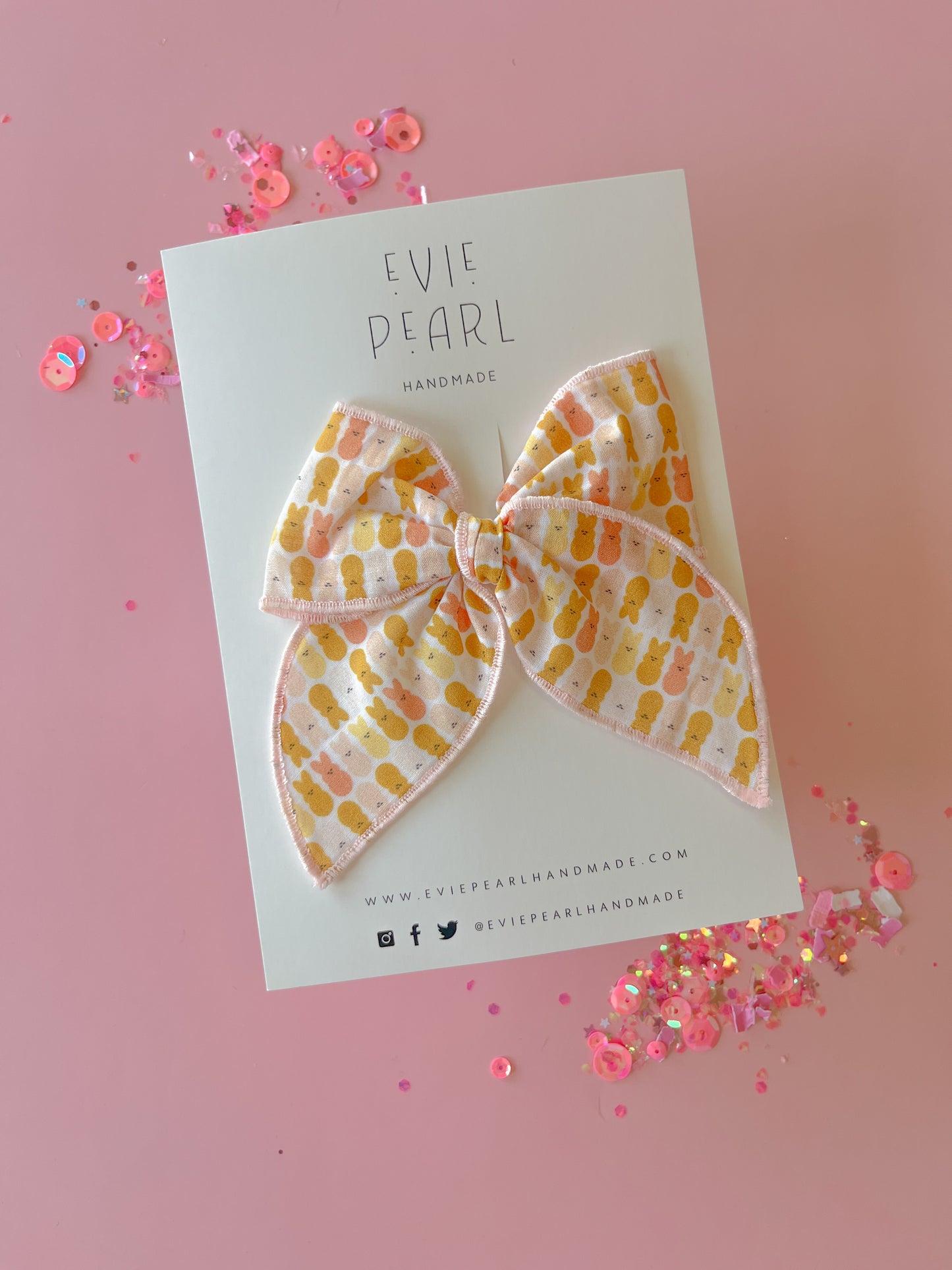 Medium Yellow Peep Hair Bow