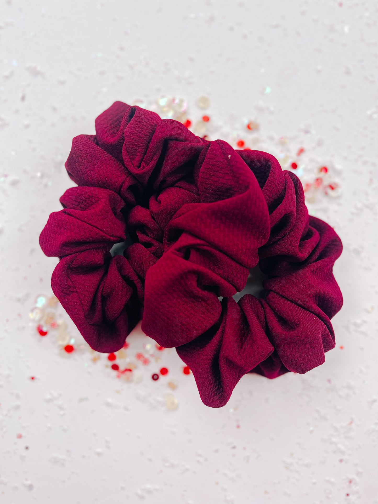 Wine Burgundy Oversized Scrunchy