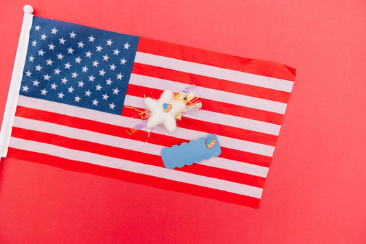 White USA Party Star & Blue USA Snap Clip Set