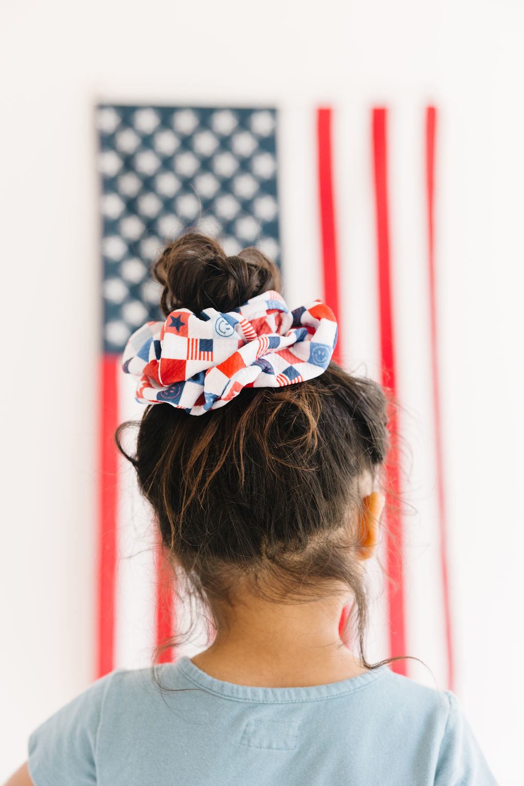 USA Checkered Regular Scrunchy